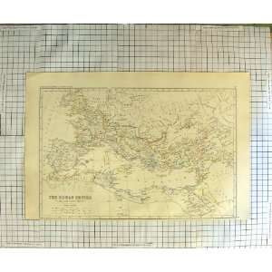  SMITH ANTIQUE MAP c1790 c1900 ROMAN EMPIRE ITALY FRANCE 