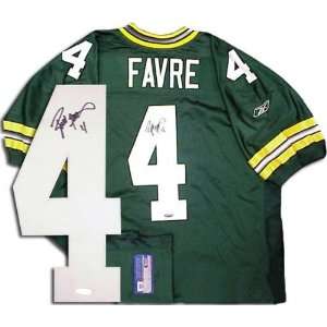 Brett Favre Green Bay Packers Autographed Green Reebok Jersey:  