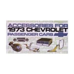  1973 CHEVROLET Accessories Sales Brochure Book: Automotive