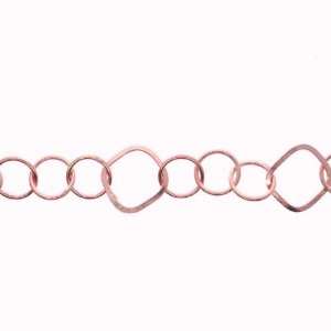  Copper Chain Square 20x20mm, Round 16mm   Sold by By the Foot 