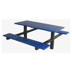 Feet Rolled Perforated Double Cantilever Picnic Table With 4 inches 