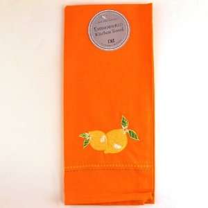  Citrus Embroidered Kitchen Dish Towel Lemons