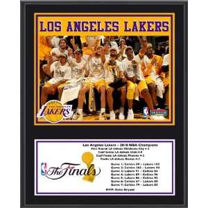   Lakers Sublimated 12x15 Plaque Details 2010 NBA Championship Sports