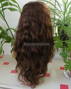 100% Indian Remy Human Hair Wig 22 Full Lace Wavy  