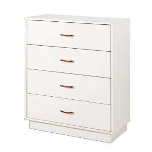 South Shore Logik Four Drawer Chest in Pure White:  Home 