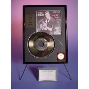  Elvis Presley 24 Kt Gold Record love Me Tender: Sports 