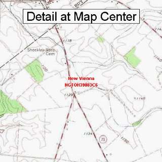USGS Topographic Quadrangle Map   New Vienna, Ohio (Folded/Waterproof 