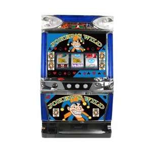 BLUE Jokers Wild Skill Stop Slot Machine. This Token Operated Machine 