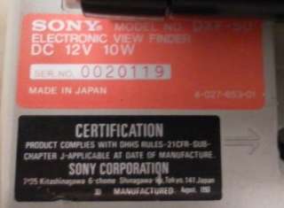 SONY ELECTRONIC 5 CAMERA DXF 50  