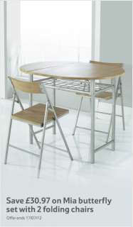 Save Â£30.97 on Mia 2 Seat Butterfly Set with 2 Folding Chairs