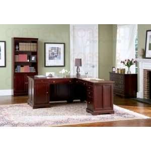 Shape Office Desk Only Cherry (2pc) Left & Right Floor Model Desks 