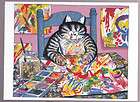 KLIBAN CATS ART POSTCARD Kitty Painting Artwork