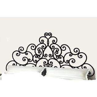   Post Scroll Style Headboard Removable Bedroom Wall Decor Decal Sticker