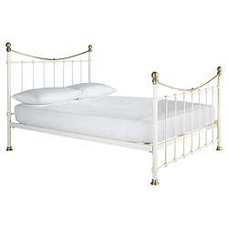 Buy Lyon Double Bed Frame, Cream from our Double Beds range   Tesco 