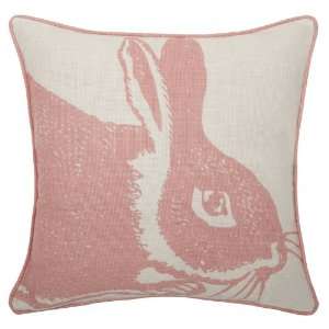  Thomaspaul   Rose Bunny Linen Pillow: Home & Kitchen