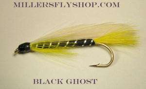 Black Ghost Streamer #6 Trout Flies  