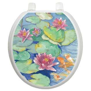 Toilet Tattoos Toilet Seat Applique with Lily Pad Design   Size 