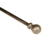 BCL Drapery Hardware Classic Ball Curtain Rod, Antique Silver Finish 