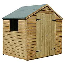 Buy 7x5 Timberdale Overlap Double Door Pressure Treated Shed from our 
