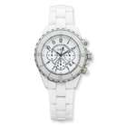 goldia Mens Chisel White Ceramic and Dial Chronograph Watch