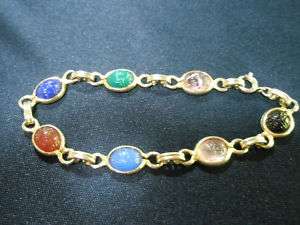 Gemstone Scarab Bracelet  
