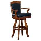   Monticello 30 Leather Swivel Bar Stool in Burnished Oak (Set of 2