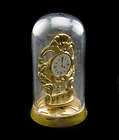 Antique Gold Base Glass Dome Clock 1/12 Dolls House Dollhouse 