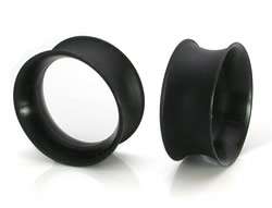 10g   3 Silicone BLACK Ear Skins   Plug Price Per 1  