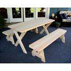   Select Pine Heavy Duty Cross Legged Picnic Table w/Traditional Benches