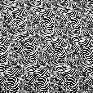 FabriQuilt Cotton Fabric Black & White Zebra Design FQs  