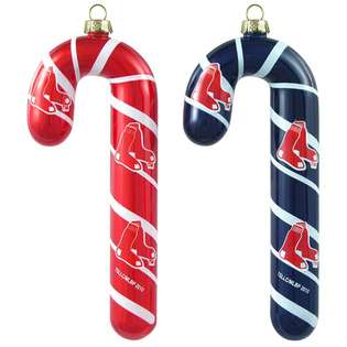 Topperscot Boston Red Sox Blown Glass Candy Cane Ornament Set at  