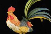   Floyd Ricamo French Country Rooster Figurine Centerpiece Cermaic Metal