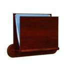 Wooden Mallet Wall Mount Chart and File Holder   Dark Red Mahogany 