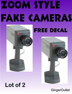 Fake CCTV PTZ Zoom Surveillence Security Cameras 2 Lot  