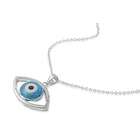 Necklaces   Sterling Silver Sterling Silver Necklace   Evil Eye Blue 