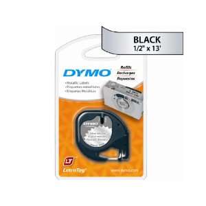  Dymo LETRATAG LABELS METALLIC SILVER Size 1/2in x 13ft 