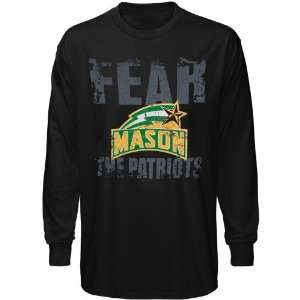 George Mason Patriots Black Fear Long Sleeve T shirt:  