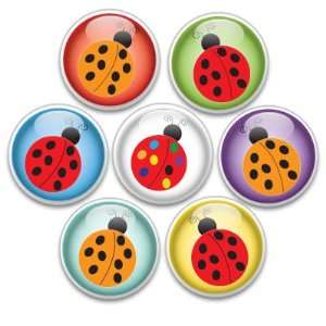   : Decorative Push Pins or Magnets 7 Small Ladybugs: Kitchen & Dining