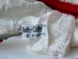Vintage Mattel Chatty Cathy Original Tagged Red and White Party Dress 
