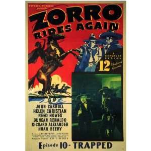 Zorro Rides Again by Unknown 11x17 