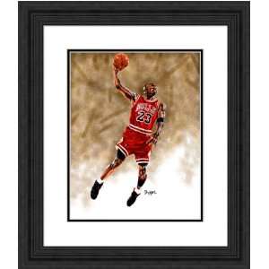 Framed Small Michael Jordan Chicago Bulls Giclee:  Sports 