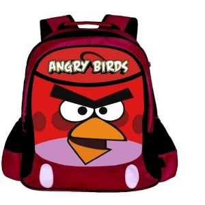  Red Angry Bird School Backpack 15 