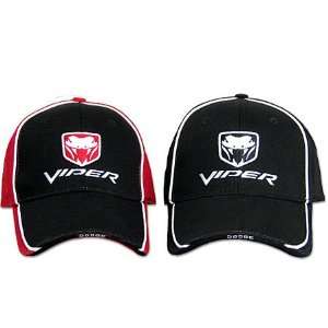Dodge Viper Embroidered Mens Twill Hat Black:  Sports 