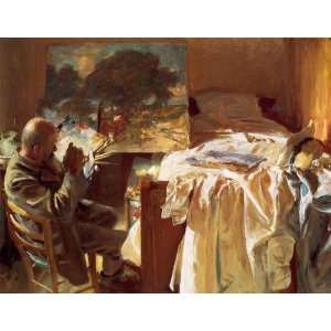  Oil Painting An Artist in His Studio John Singer Sargent Hand 