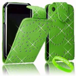   Flip Open Case Cover Pouch. Includes free Cellularvilla (TM) green