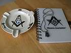 masonic symbol necklace medallion charm ashtray journal notebook 