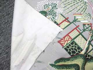 vtg 1940s Asian Japanese Chinese Drape Fabric  