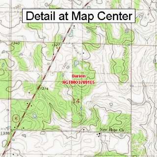  USGS Topographic Quadrangle Map   Darien, Missouri (Folded 