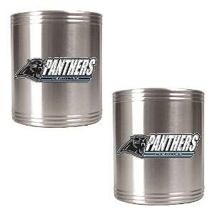  NFL PANTHERS 2pc Stainless Steel Can Holder Set Sports 
