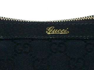 GUCCI Authentic Black Monogram Logo GG Handbag Shoulder Bag Tote Purse 